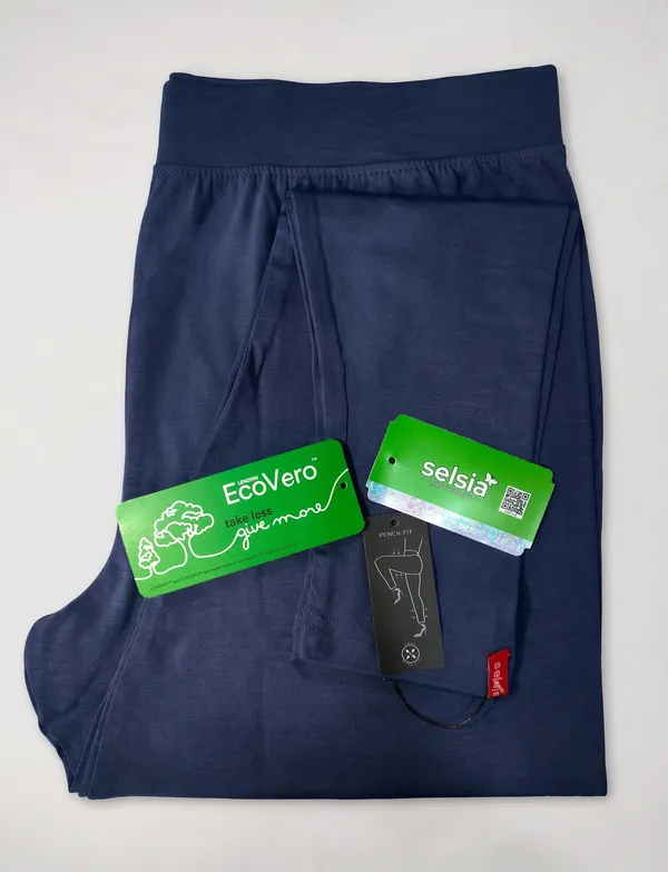Navy_Blue_And_Cream_EcoVero_Slim_Fit_Leggings_for_Women_Pack_Of_2