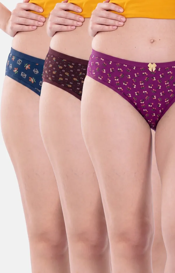 Nyla_Folding_-3-Pcs_Navy-Purple-Coffee-Brown_Multicolor_Floral_Briefs_For_Women