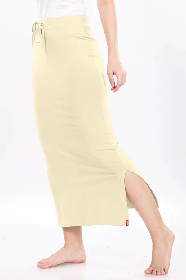 Cream_Drawstring_Maxi_Skirt_for_Women