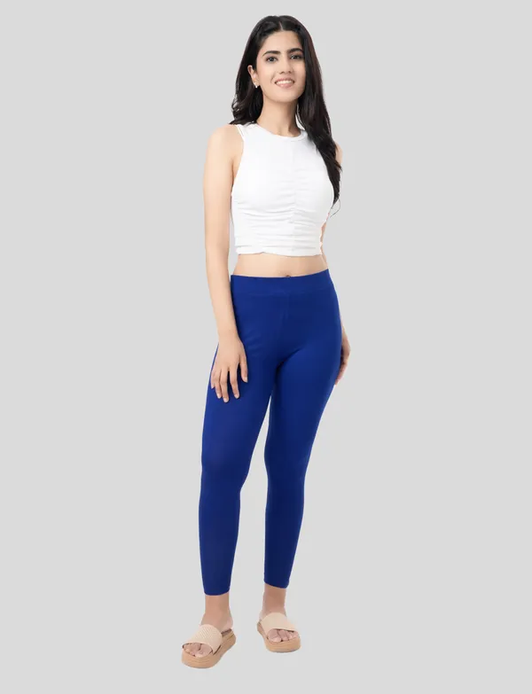 Royal_Blue_And_Mustard_EcoVero_Slim_Fit_Leggings_for_Women_Pack_Of_2