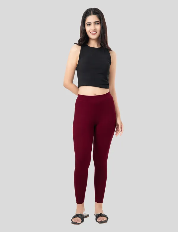 Maroon_EcoVero_Slim_Fit_Leggings_for_Women_Pack_Of_2