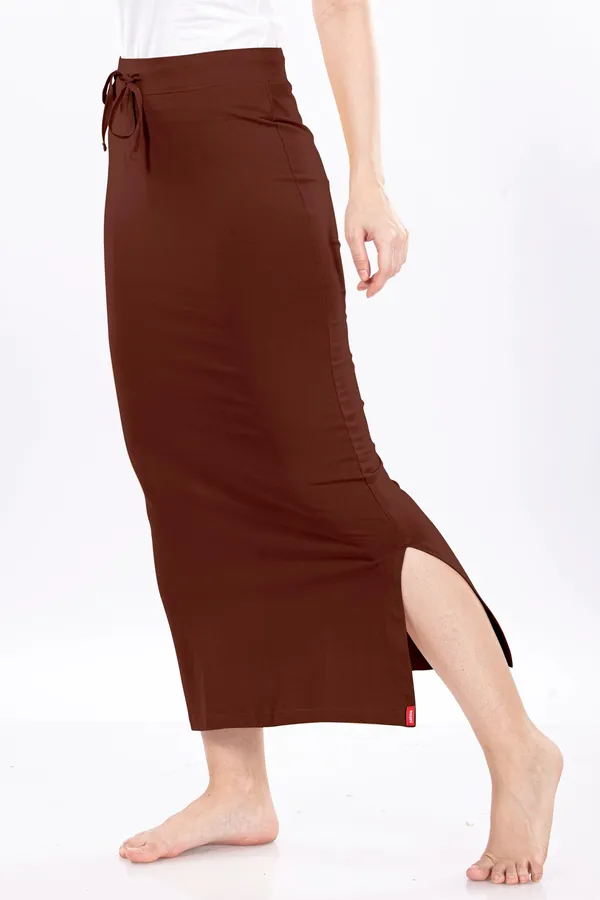 Brown_Slim_Fit_Midi_Skirt_for_Women