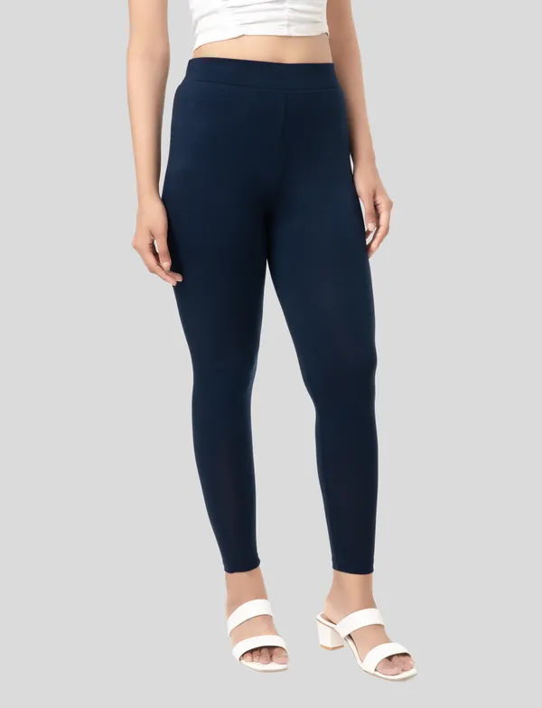 Navy_Blue_And_Cream_EcoVero_Slim_Fit_Leggings_for_Women_Pack_Of_2