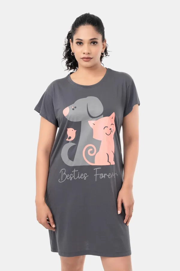 Dark_Grey_Printed_Nightdress_for_Women