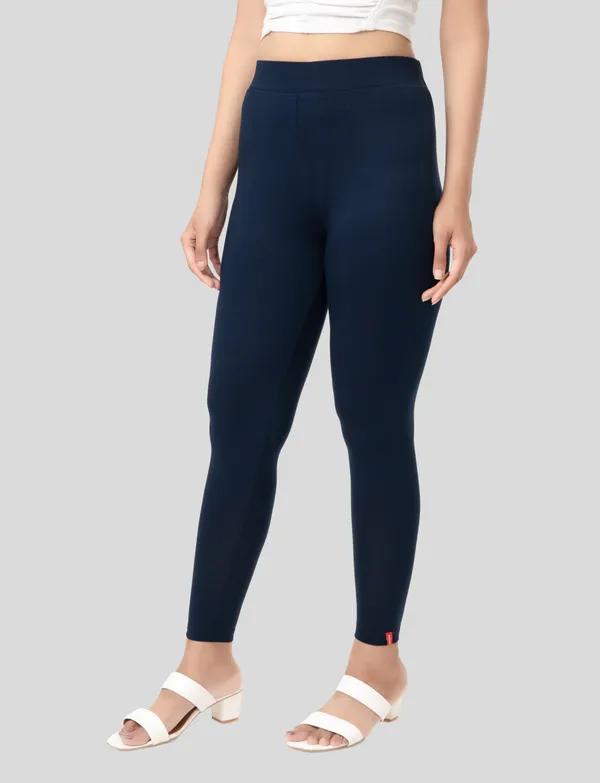 Peach_And_Navy_EcoVero_Slim_Fit_Leggings_for_Women_Pack_Of_2