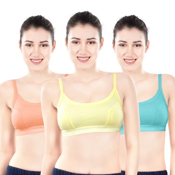 Yellow_Seamless_Bralette_for_Women_Pack_Of_3