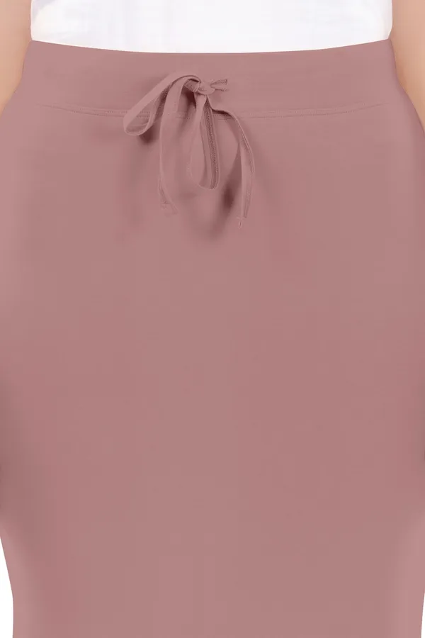 Mauve_Drawstring_Straight_Skirt_for_Women