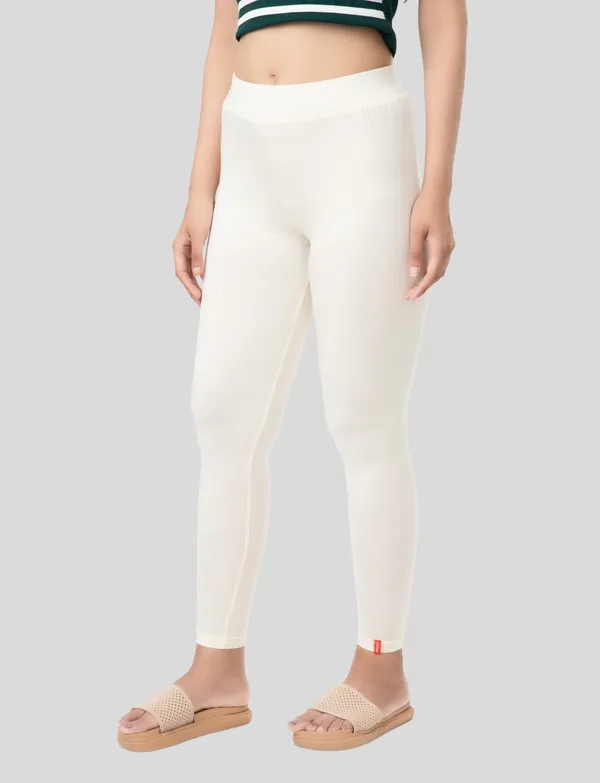 Forest_Green_And_Cream_EcoVero_Slim_Fit_Leggings_for_Women_Pack_Of_2