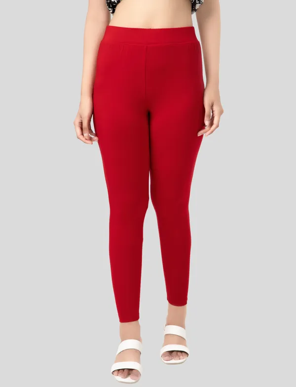 Yellow_And_Red_EcoVero_Slim_Fit_Leggings_for_Women_Pack_Of_2