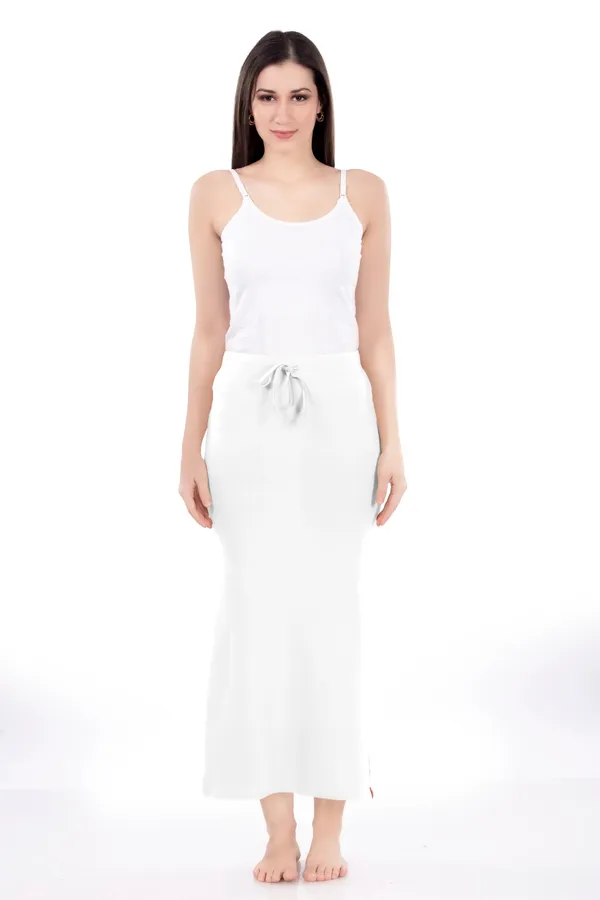 White_Long_Drawstring_Skirt_for_Women