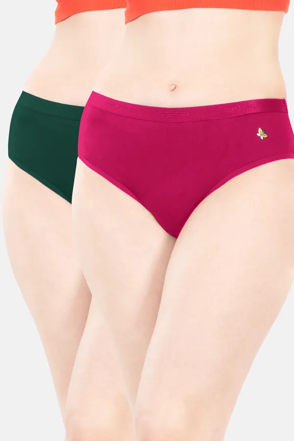 Magenta_And_Green_Brief_Style_Panties_For_Women_-_Pack_Of_2