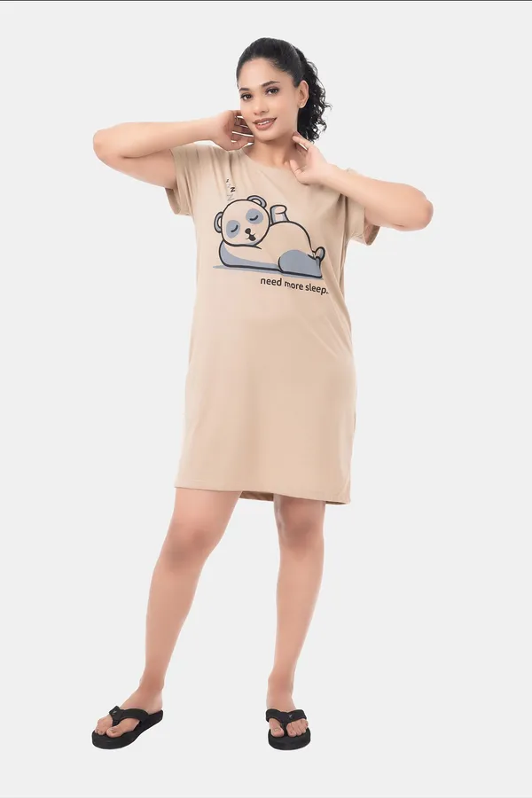 Beige_Relaxed_Fit_Printed_Nightdress_For_Women