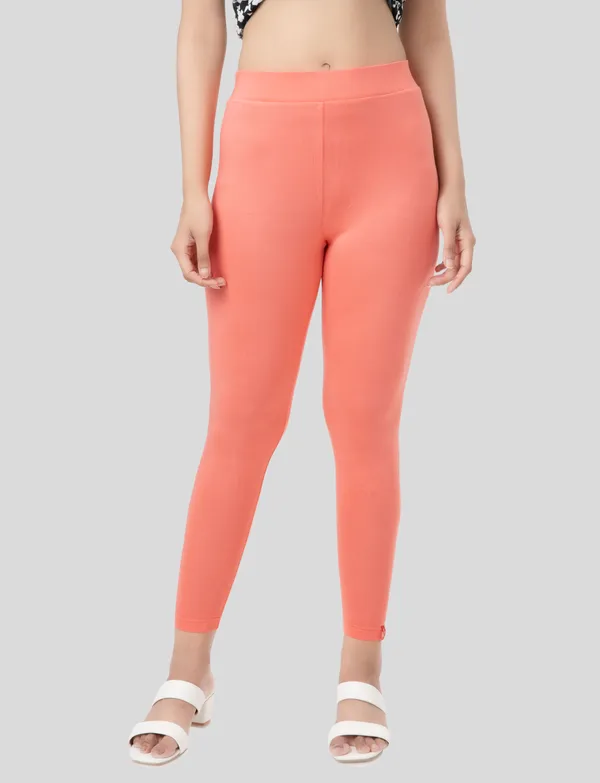 Peach_And_Navy_EcoVero_Slim_Fit_Leggings_for_Women_Pack_Of_2