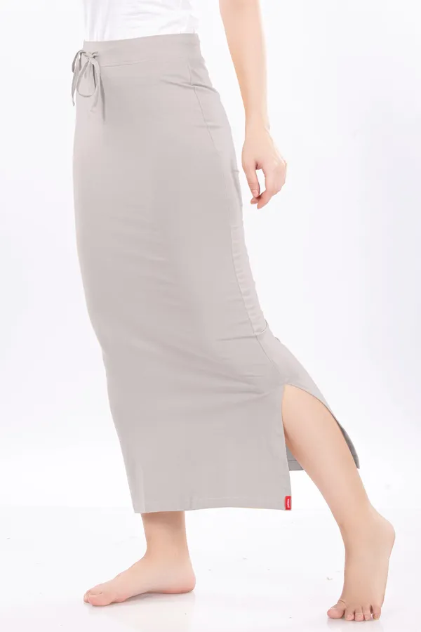 Light_Grey_Drawstring_Straight_Skirt_for_Women