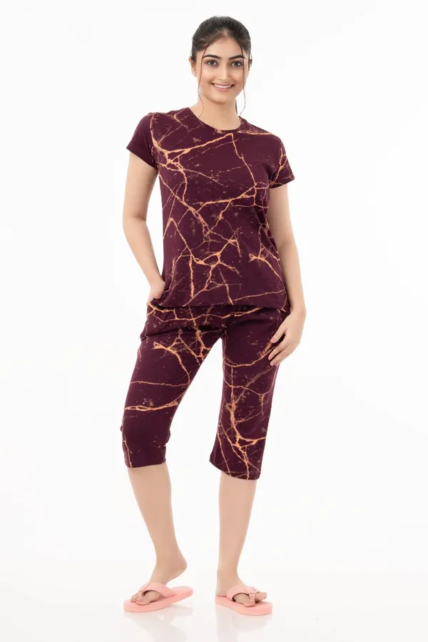 Maroon_Printed_Regular_Fit_Sleepwear_Set_For_Women