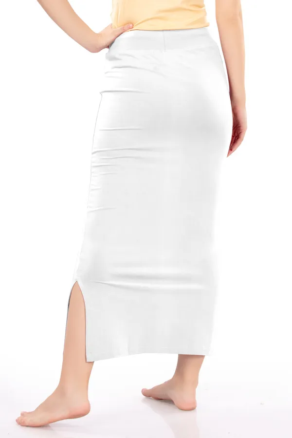White_Long_Drawstring_Skirt_for_Women