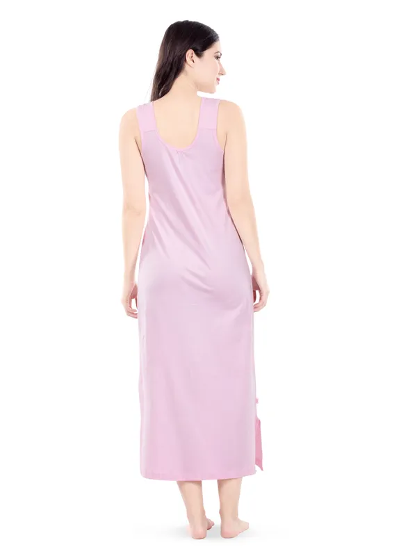 Rose_Pink_Sleeveless_Long_Nightdress_for_Women