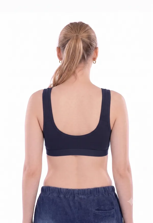 444-Plain-Sports-Bra-Navy,-Petrol-Blue,-Rani-Pink_Multicolor_Fitted_Sports_Bra_Set_For_Women