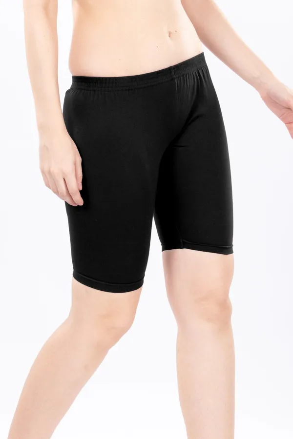 Black_Stretch_Fit_Cycling_Shorts_For_Women