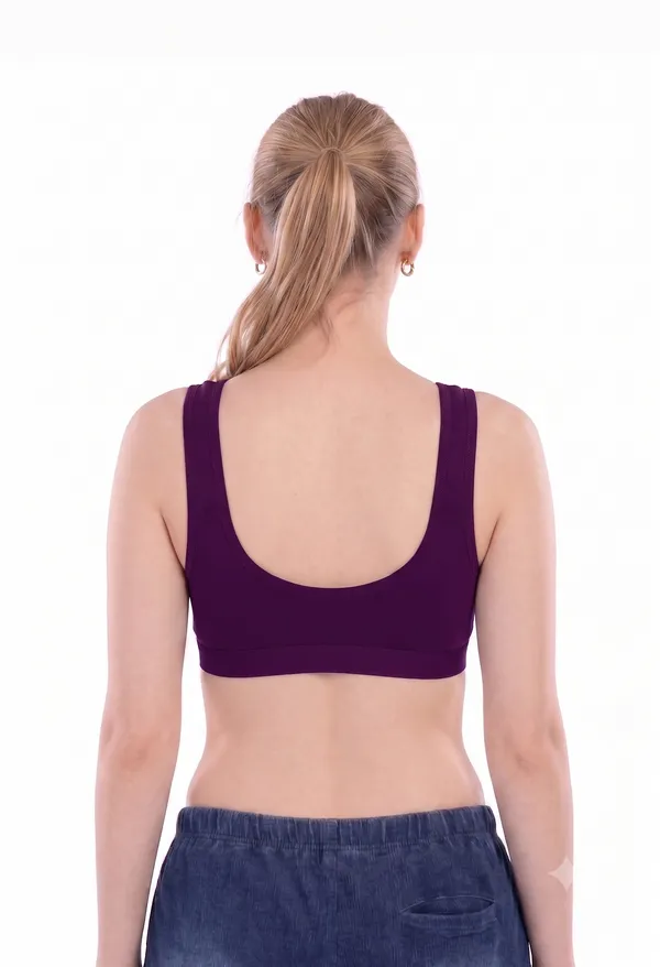 444-Plain-Sports-Bra-Pista-Green,-Corel,-Dark-Purple_Multicolo_Sports_Bra_For_Women
