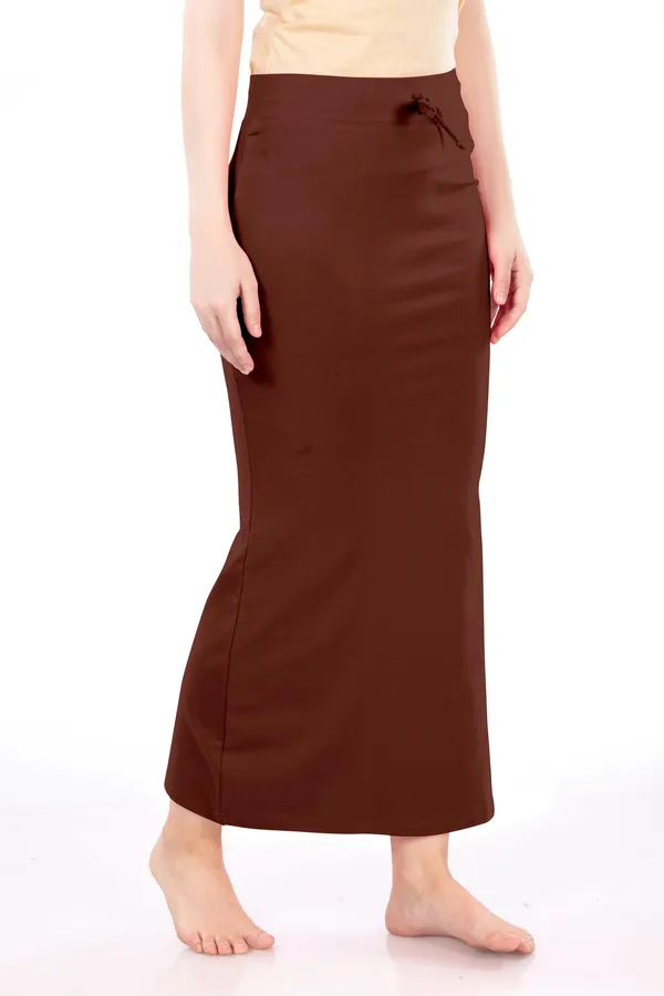 Brown_Slim_Fit_Midi_Skirt_for_Women