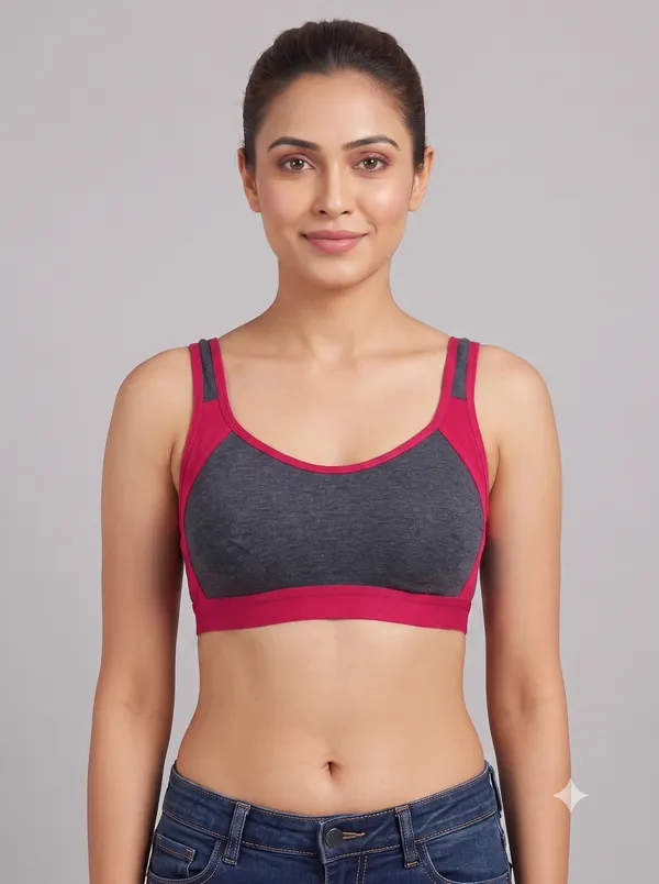 444-Contrast-Sports-Bra-Orange,-Rani-Pink,-Black_Multicolor_Crop_Sports_Bra_For_Women