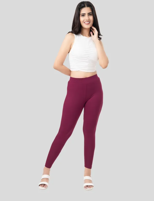 Pista_And_Light_Purple_EcoVero_Slim_Fit_Leggings_for_Women_Pack_Of_2