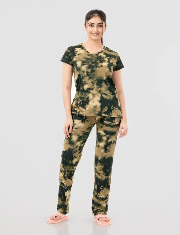 Olive_Tie_Dye_Sleepwear_Set_For_Women