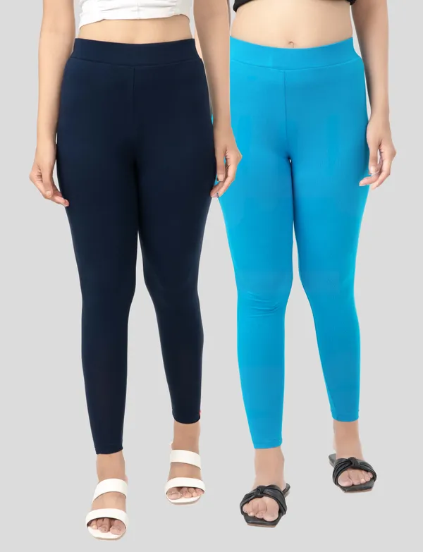 Blue_EcoVero_Ankle_Length_Leggings_For_Women_Pack_Of_2