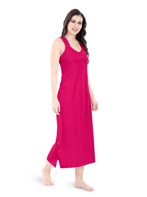 Fuchsia_Pink_Sleeveless_Midi_Nightdress_for_Women