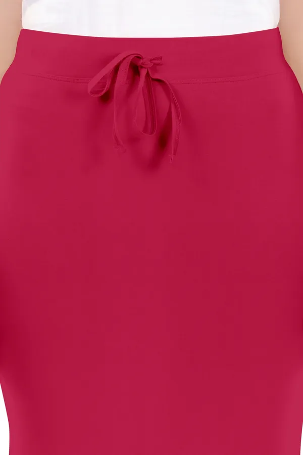 Maroon_Drawstring_Long_Skirt_for_Women