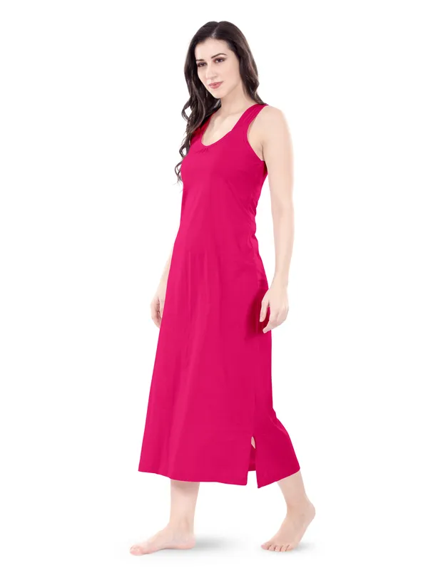 Fuchsia_Pink_Sleeveless_Midi_Nightdress_for_Women