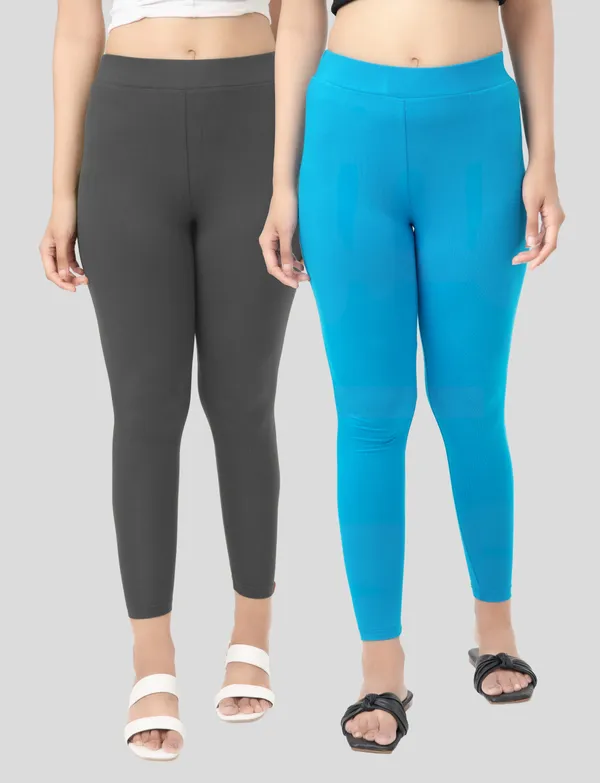 Grey_And_Blue_EcoVero_Slim_Fit_Leggings_for_Women_Pack_Of_2