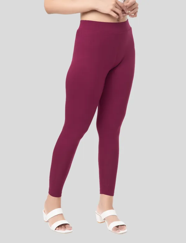Pista_And_Light_Purple_EcoVero_Slim_Fit_Leggings_for_Women_Pack_Of_2