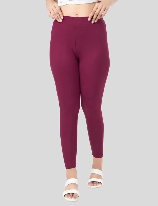Pista_And_Light_Purple_EcoVero_Slim_Fit_Leggings_for_Women_Pack_Of_2