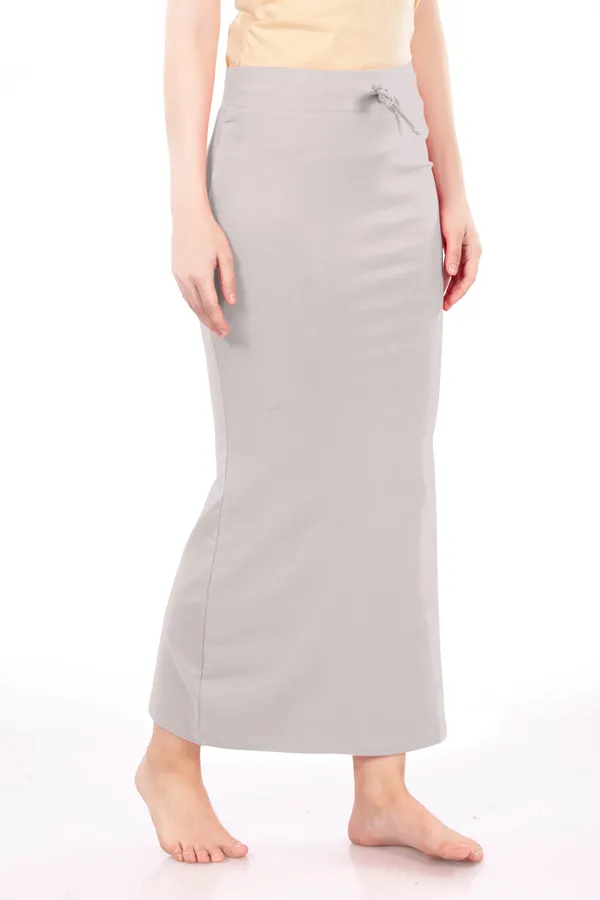 Light_Grey_Drawstring_Straight_Skirt_for_Women