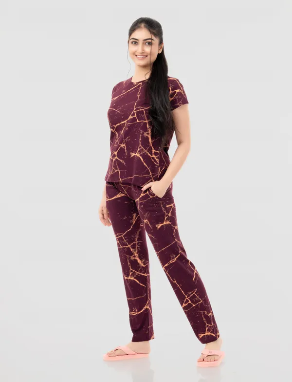 Maroon_Printed_Relaxed_Fit_Lounge_Set_For_Women