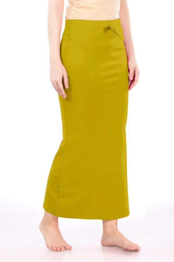 Mustard_Solid_Drawstring_Skirt_for_Women
