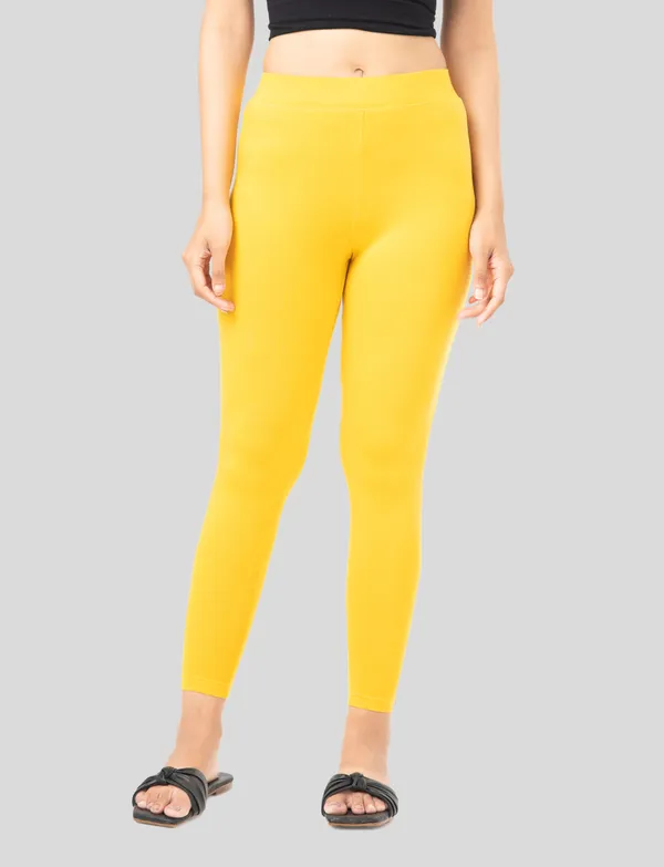 Yellow_And_White_EcoVero_Slim_Fit_Leggings_for_Women_Pack_Of_2