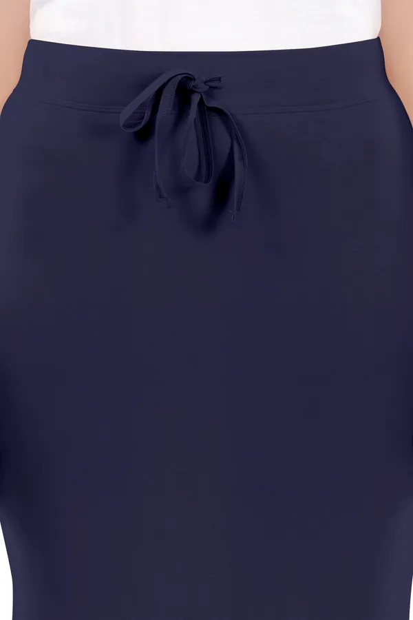 Navy_Straight_Fit_Long_Skirt_For_Women