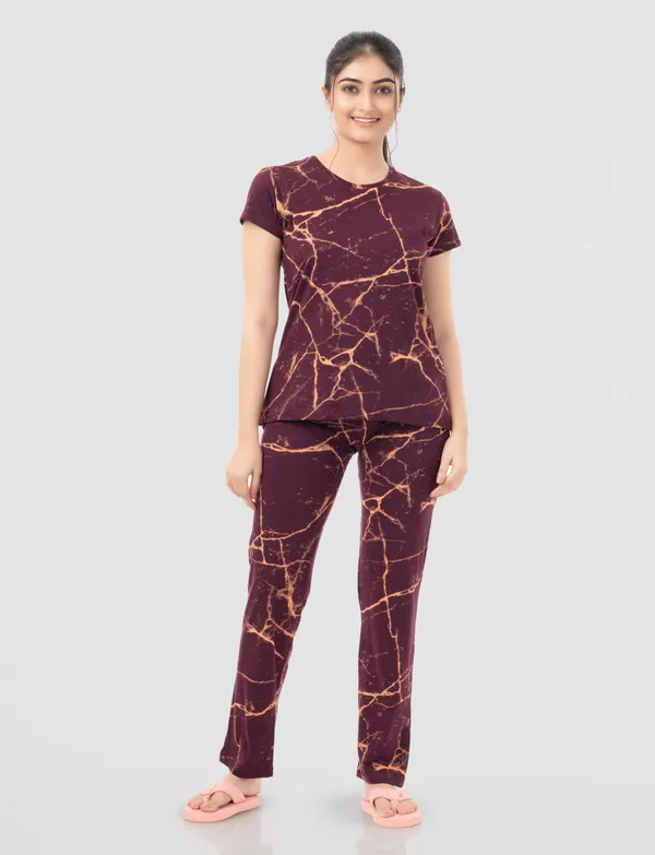 Maroon_Printed_Relaxed_Fit_Lounge_Set_For_Women