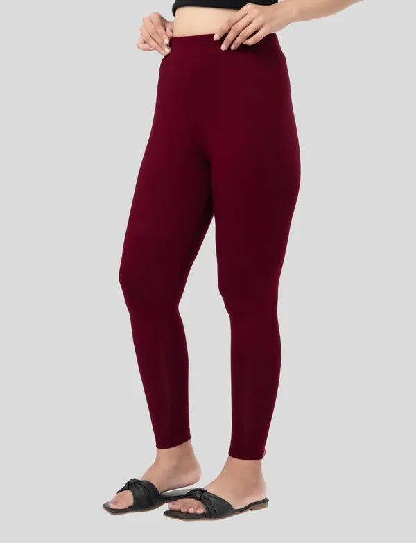Maroon_EcoVero_Slim_Fit_Leggings_for_Women_Pack_Of_2