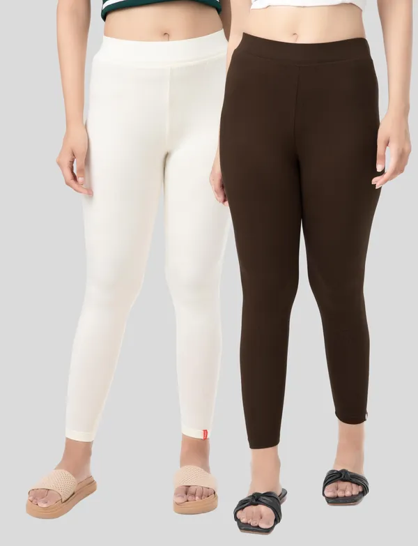 Brown_And_Cream_EcoVero_Slim_Fit_Leggings_for_Women_Pack_Of_2