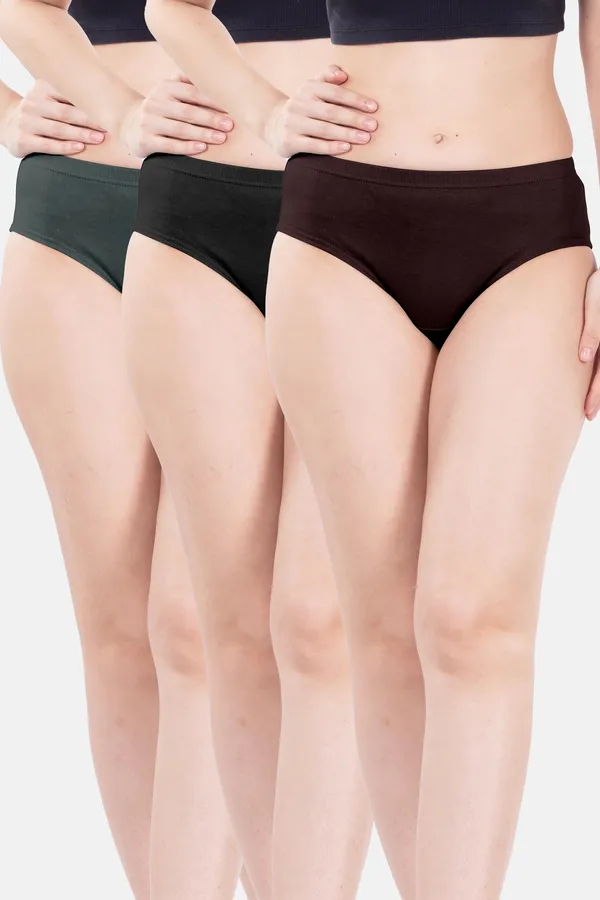 Green_Black_Brown_Briefs_for_Women_-_Pack_Of_3