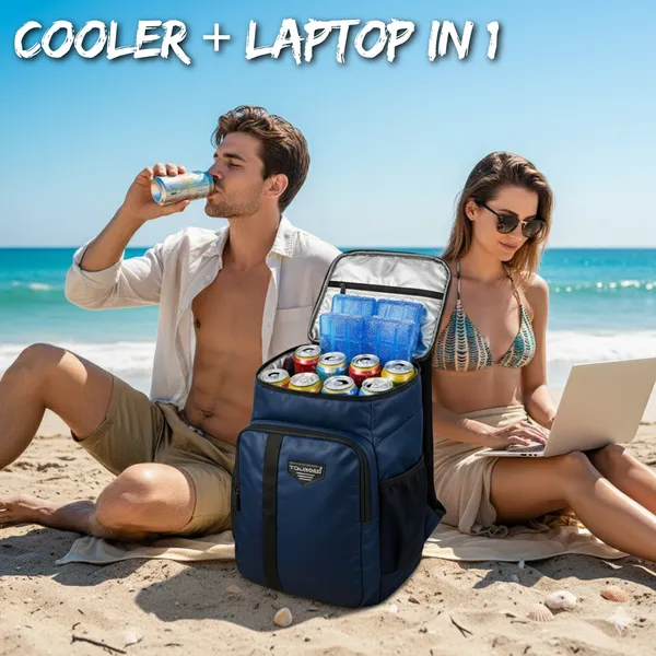 ChillX_Pro_Cooler_Backpack_for_Travel_&_Office_(Blue)
