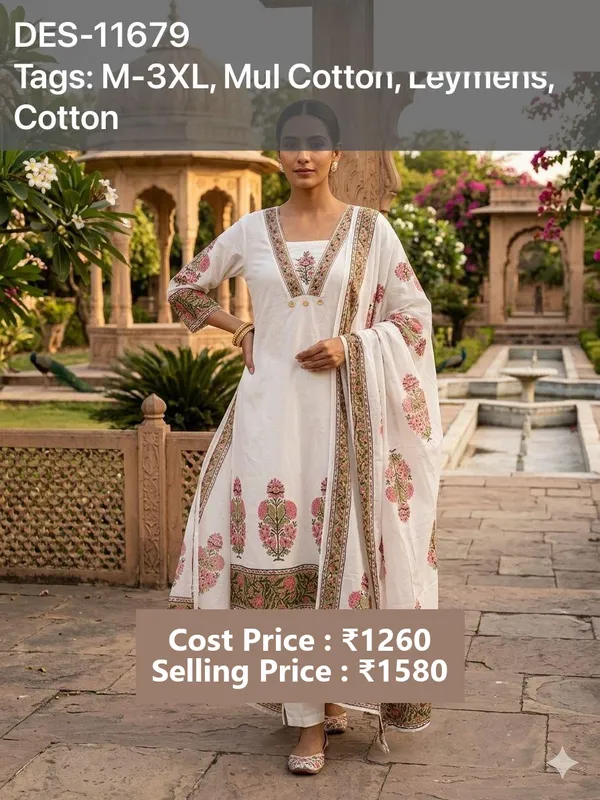 White_Mul_Cotton_Printed_Anarkali_Suit_Set_for_Women