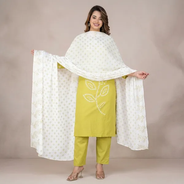 Yellow_Cotton_Printed_Straight_Kurta_Set_For_Women