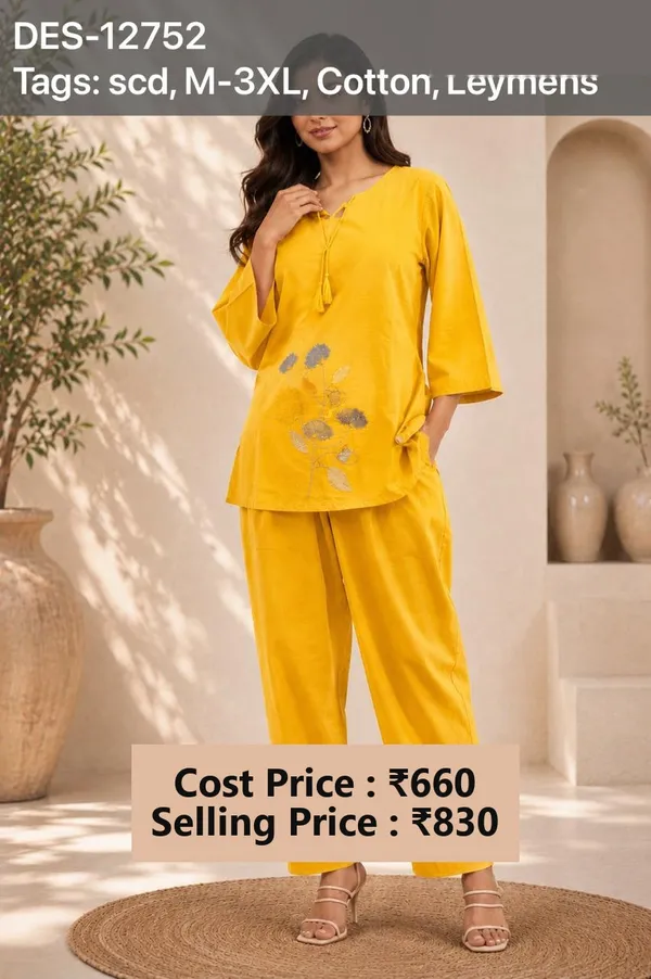 Yellow_Cotton_Relaxed_Fit_Co-Ord_Set_for_Women