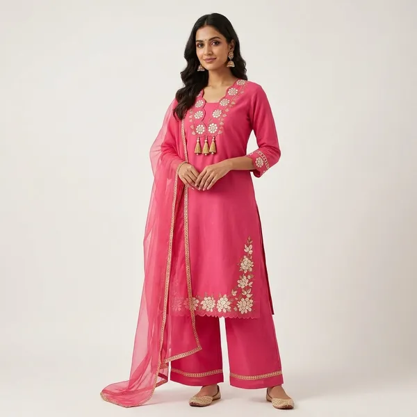 Pink_Cotton_Embroidered_Ethnic_Kurta_Set_For_Women