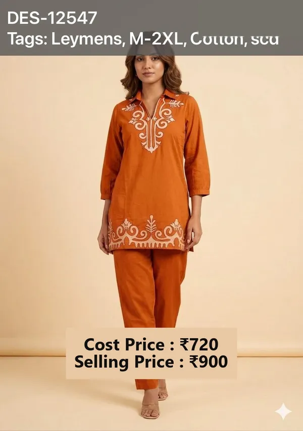 Orange_Cotton_Straight_Kurta_Set_for_Women